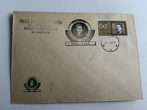 ENVELOPE LUBLIN MILITARY CIRCLE, STAMPS, STAMP JANUARY UPRISING