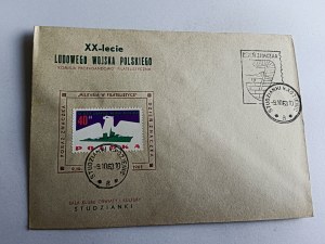 ENVELOPE POLISH PEOPLE'S ARMY STAMP STUDZIANKI KOZIENICE