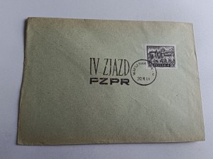 ENVELOPE IV PZPR CONGRESS, STAMP, STAMP