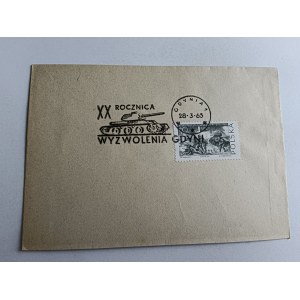 KOPERTA WOJSKO POLSKIE CZOŁG STEMPEL ZNACZEK GDYNIA