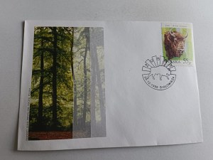 ENVELOPE BIAŁOWIEŻA BISON BISON, STAMP STAMP