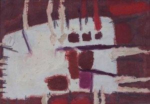 Grzegorz WDOWICKI (1924--2002), Kompozycja z czerwienią, 1963
