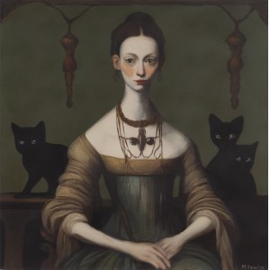 Magdalena Tomczewska (ur. 1971, Poznań), Dama z kotami, 2025