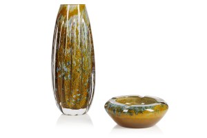 designed by Aleksander PUCHAŁA (1931-1997) and Regina WŁODARCZYK-PUCHAŁA (1931-2019), Vase and ashtray