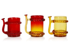 designed by Jerzy SŁUCZAN-ORKUSZ (1924-2002), Set of 3 tankards, Institute of Glass and Ceramics in Krakow