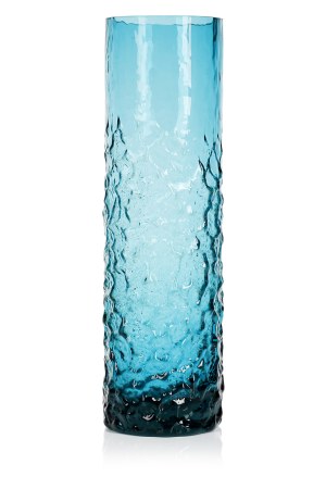 proj. Wszewłod SARNECKI (b. 1936), Turquoise vase, Krosno Glassworks