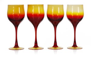 proj. Zbigniew HORBOWY (1935-2019), Set of glasses, Glassworks 