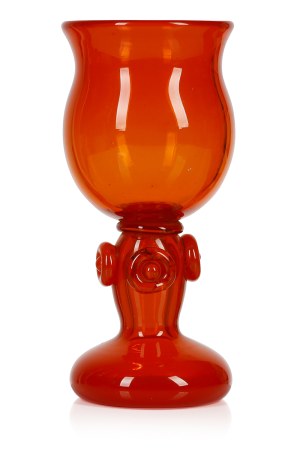 Jerzy SŁUCZAN-ORKUSZ (1924 - 2002), decorative chalice, Cracow Glass Institute