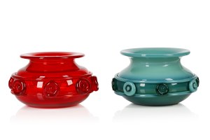 proj. Jerzy SŁUCZAN-ORKUSZ (1924-2002), Vessels with tumors, Cracow Glass Institute