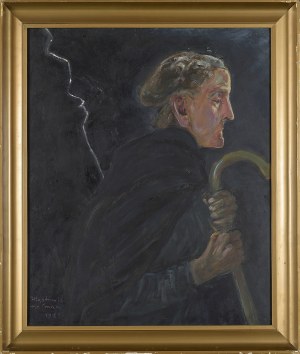 Wlastimil HOFMAN (1881-1970), Autroportret i Portret żony na tle gromu