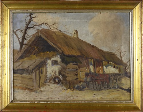 György NEMETH (1888-1962), Zaprzęg przez chatą