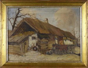 György NEMETH (1888-1962), A carriage through a hut