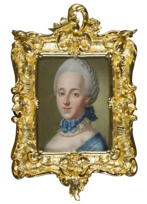 Artist UNKNOWN, Portrait in Rococo frame