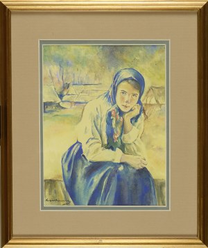 Alexander AUGUSTYNOWICZ (1865-1944), Village girl