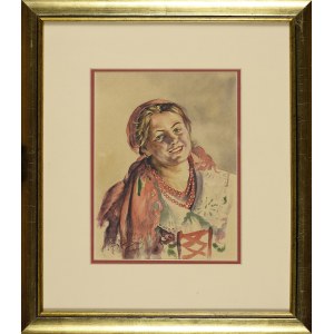 Sylweriusz SASKI (1863-1954), Dziewczyna w stroju ludowym