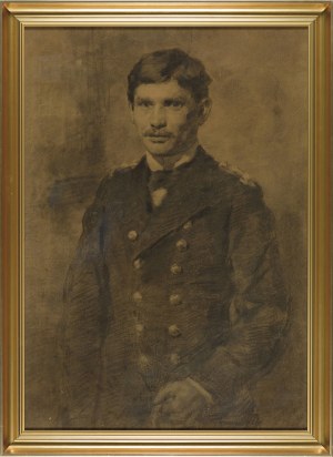 Witold PRUSZKOWSKI (1846-1896), Portrait study of a young man in the coat of a Navy ensign