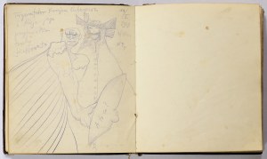 Stanislaw Ignacy WITKIEWICZ (WITKACY) (1885-1939), Drawing entry in Diary of Jadwiga Trembecka