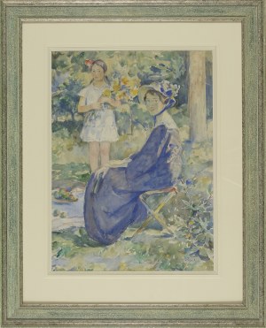 Włodzimierz BŁOCKI (1885-1921), Portrait with daughter
