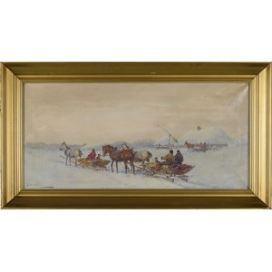 Adam SETKOWICZ (1876-1945), Powrót z polowania zimą