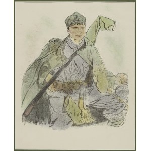 Leopold GOTTLIEB (1879-1934), Z teki Legiony Polskie: W pełnym rynsztunku