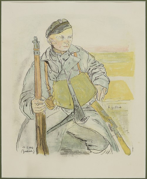 Leopold GOTTLIEB (1879-1934), Z teki Legiony Polskie: Na placówce
