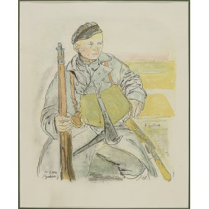 Leopold GOTTLIEB (1879-1934), Z teki Legiony Polskie: Na placówce