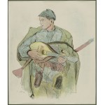 Leopold GOTTLIEB (1879-1934), Z teki Legiony Polskie: Mandolinista