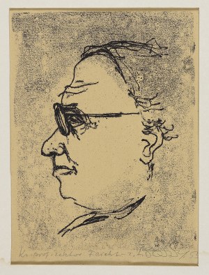 Stanislaw DAWSKI (1905-1990), Caricature - Hieronim Feicht (1894-1967), musicologist
