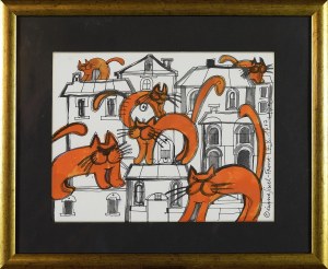Iwona SIWEK-FRONT (1967), Cats on roofs