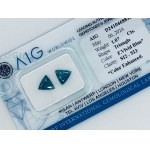 2 NATURAL POLISHED DIAMONDS 1.07 FANCY INTENSE BLUE* -SI1-2 - AIG - C31210-6