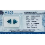 2 NATURAL POLISHED DIAMONDS 1.07 FANCY INTENSE BLUE* -SI1-2 - AIG - C31210-6