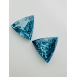 2 NATURAL POLISHED DIAMONDS 1.07 FANCY INTENSE BLUE* -SI1-2 - AIG - C31210-6