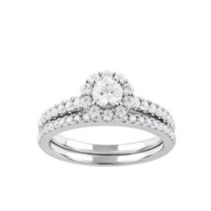WHITE GOLD RING WITH LAB GROWN DIAMONDS - 423 LG