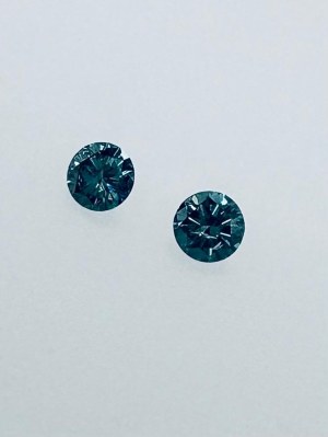 2 NATURAL POLISHED DIAMONDS 0.47 FANCY VIVID BLUE - WITH GEMMOLOGICAL CERTIFICATE* - SI2 - WITH GEMMOLOGICAL CERTIFICATE - AI30701-6