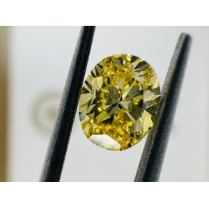 0.8 NATURAL POLISHED FANCY VIVID YELLOW DIAMOND - GEMMOLOGICAL CERTIFICATE - SI1 - GIA - BM50101