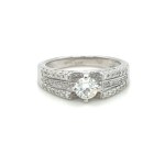 18K WHITE GOLD RING - 4.81G WITH DIAMONDS - DH-R768