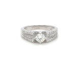 18K WHITE GOLD RING - 4.81G WITH DIAMONDS - DH-R768