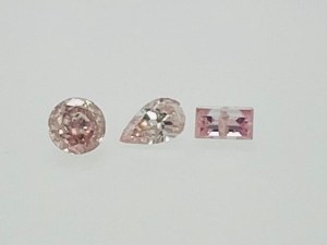 3 NATURAL POLISHED DIAMONDS 0.28 FANCY LIGHT PINK -SI-I2 - AM20705-32
