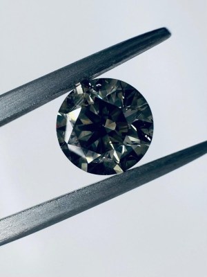 1.28 NATURAL POLISHED DIAMOND NATURAL FANCY GREY YELLOW GREEN -SI1 - GEMOLOGICAL CERTIFICATE - C31217-3