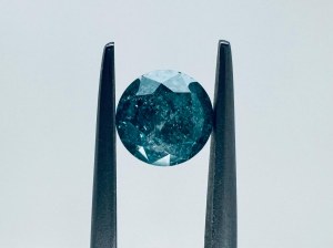 NATURAL POLISHED DIAMOND 1.04 FANCY VIVID BLUE - WITH GEMMOLOGICAL CERTIFICATE -I3 - WITH GEMMOLOGICAL CERTIFICATE - C40901-30