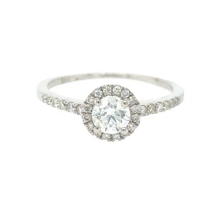 14K WHITE GOLD RING 1.88 GR WITH DIAMONDS - RNG30205