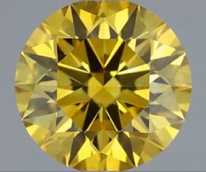 0.50 CT FANCY VIVID YELLOW VVS1 LAB-GROWN DIAMOND
