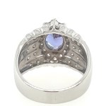 9.47G WHITE GOLD RING WITH TANZANITE AND DIAMONDS - R20201B
