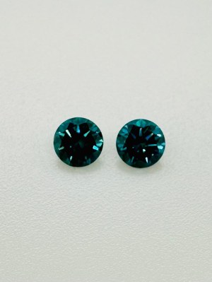 2 NATURAL POLISHED DIAMONDS 0.43 FANCY INTENSE BLUE -VS - WITH GEMMOLOGICAL CERTIFICATE - AI30701-4B