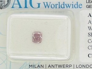 NATURAL POLISHED DIAMOND 0.42 NATURAL FANCY PINK LIGHT PURPLE -SI1 - AIG - F20413