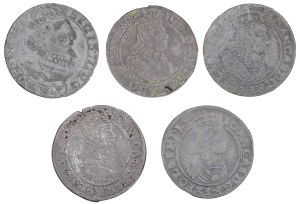 Set of 5 sixpences - Sigismund III Vasa, John Casimir