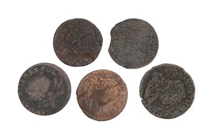 Set of 5 pieces of crown shillings - August III