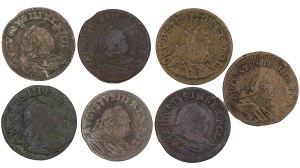 Set of 7 crown pennies - August III