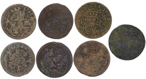 Set of 7 crown pennies - August III