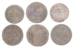 Set of 6 pieces of silver coins from the Saxon period